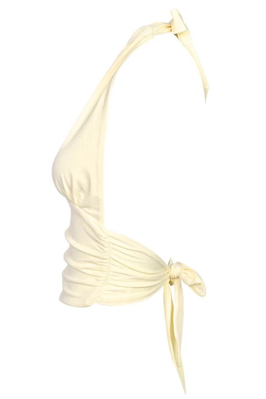 Dopasowany top z dekoltem halter - Michaela
