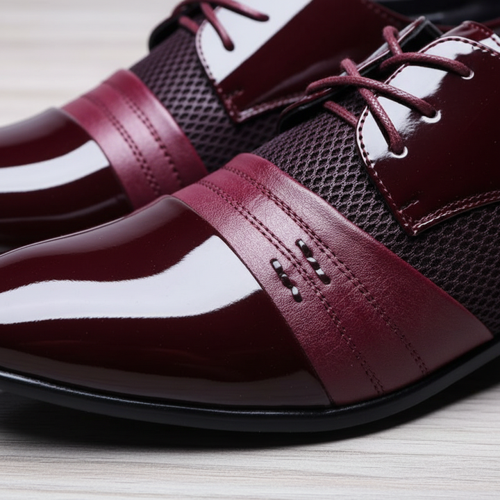 Męskie sznurowane buty ze szpicem - Jason