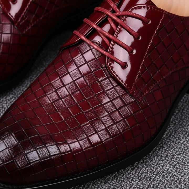 Męskie buty skórzane z sznurowaniem - Gordon