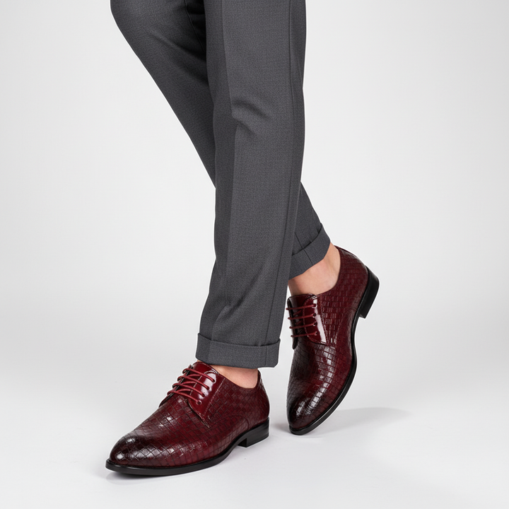 Męskie buty skórzane z sznurowaniem - Gordon