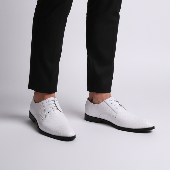 Męskie buty skórzane z sznurowaniem - Gordon