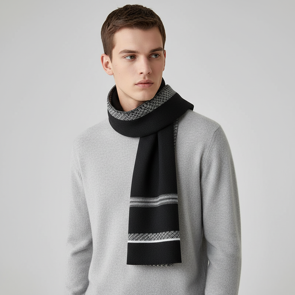 Męski szalik z delikatnej kaszmiru - Cozyline