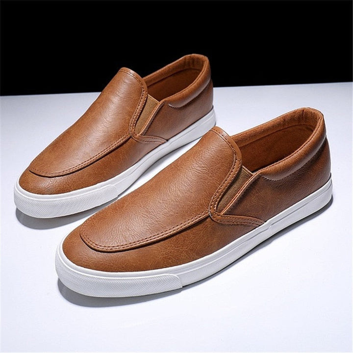 Męskie slip-on skórzane sneakersy – Jonas