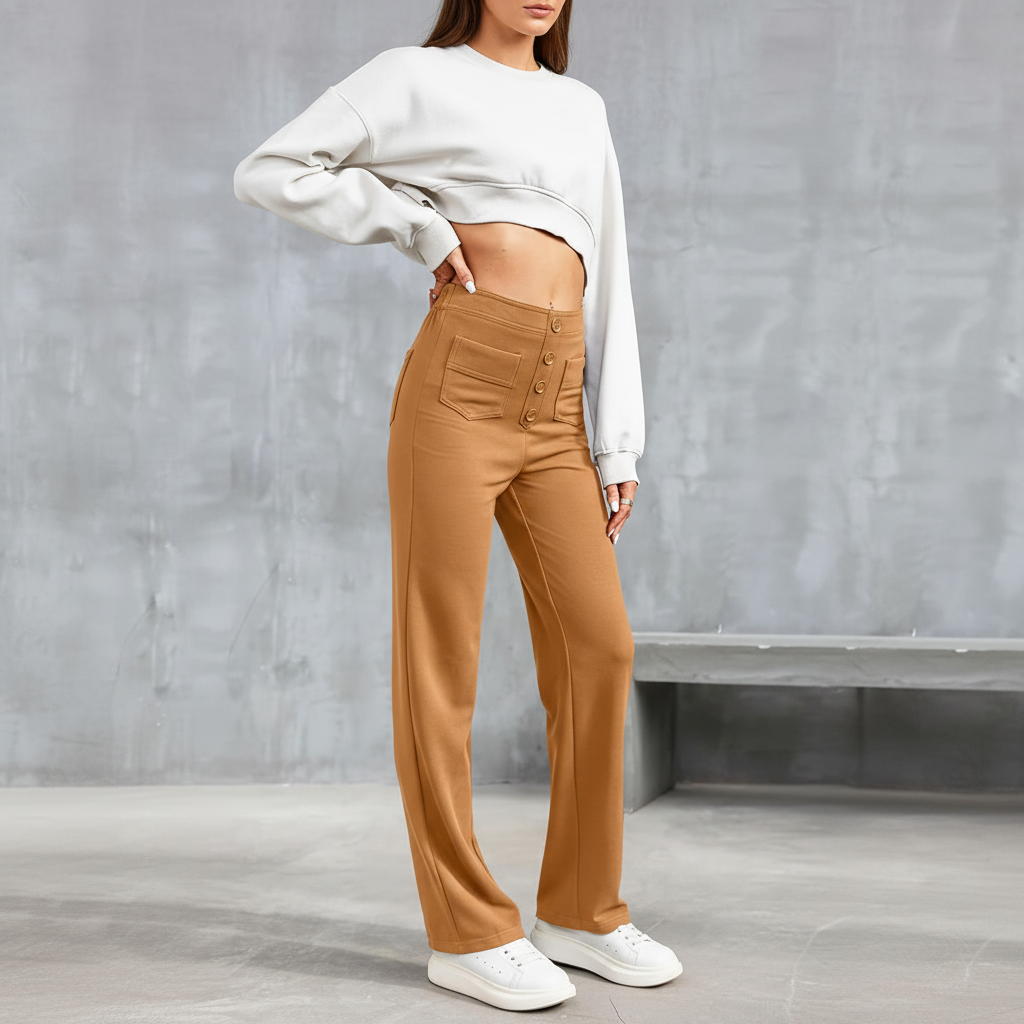 Hosen mit hohem Schnitt - Selina