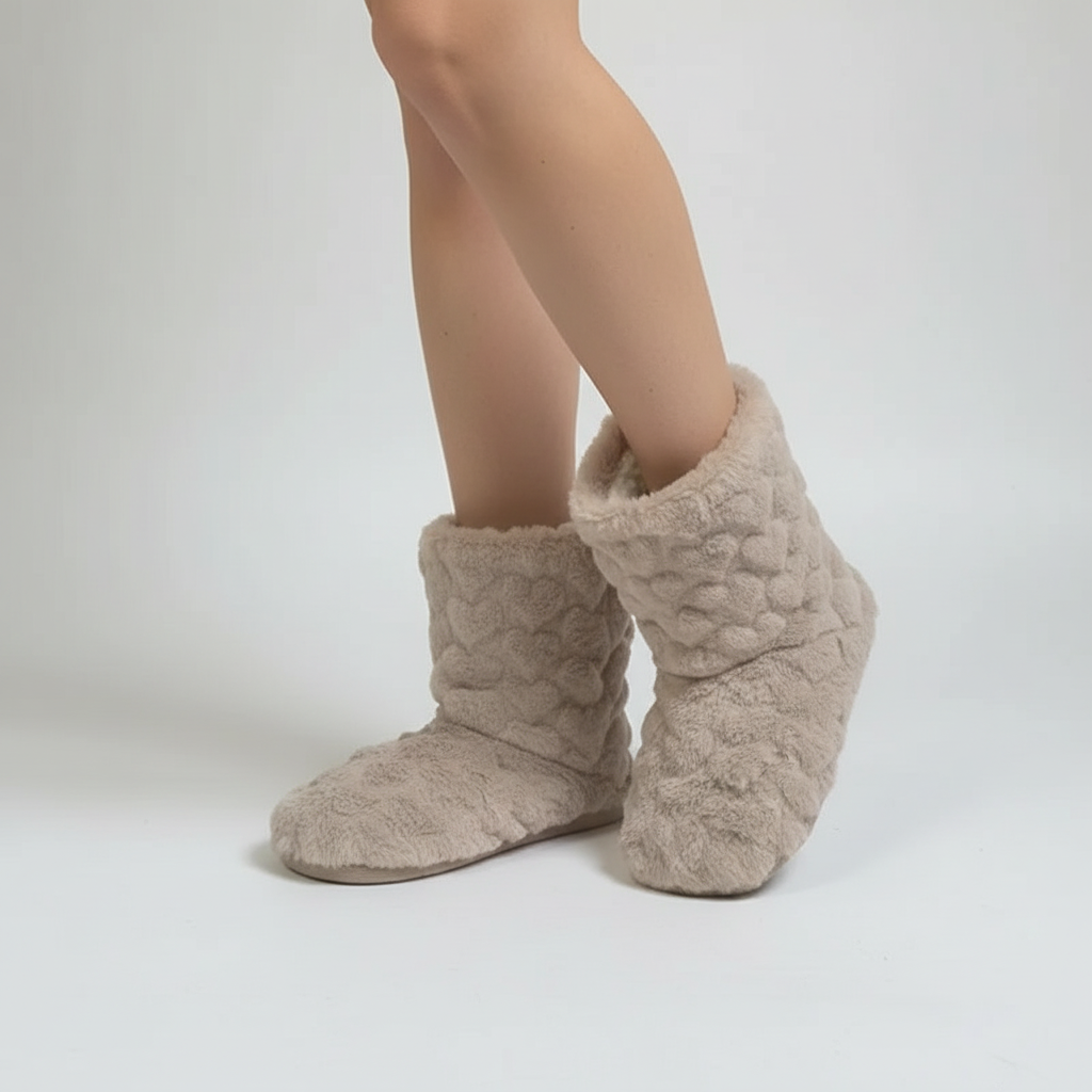 Wysokie klapki domowe - FluffBoot