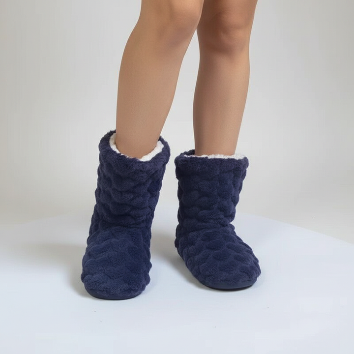 Wysokie klapki domowe - FluffBoot