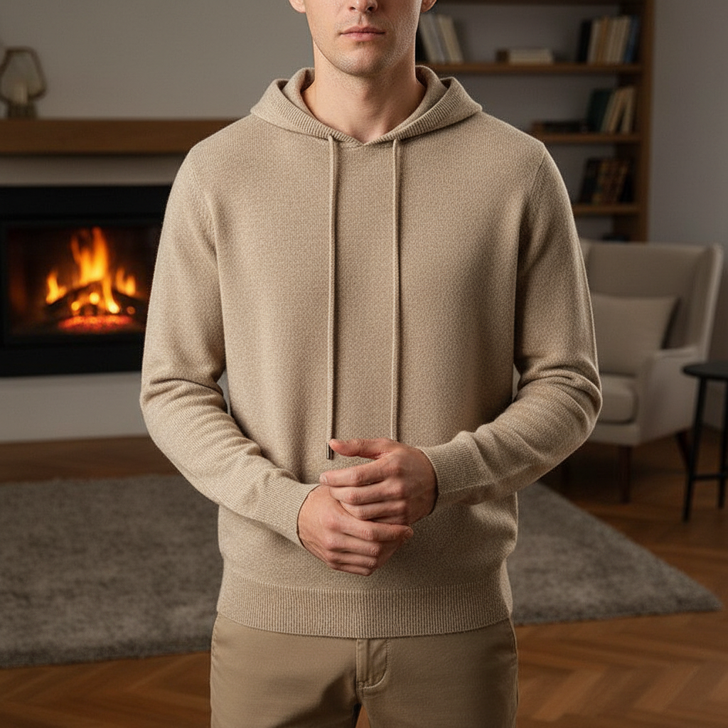 Hoodie z wełny merino - Finn