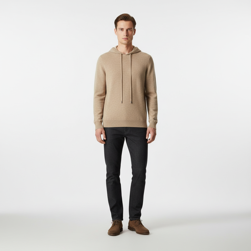 Hoodie z wełny merino - Finn
