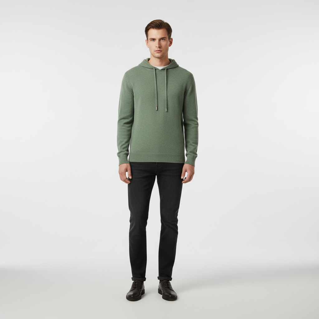 Hoodie z wełny merino - Finn