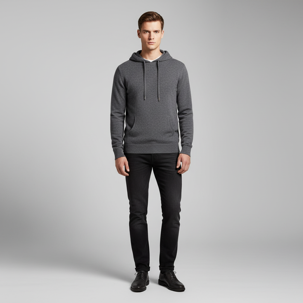 Hoodie z wełny merino - Finn