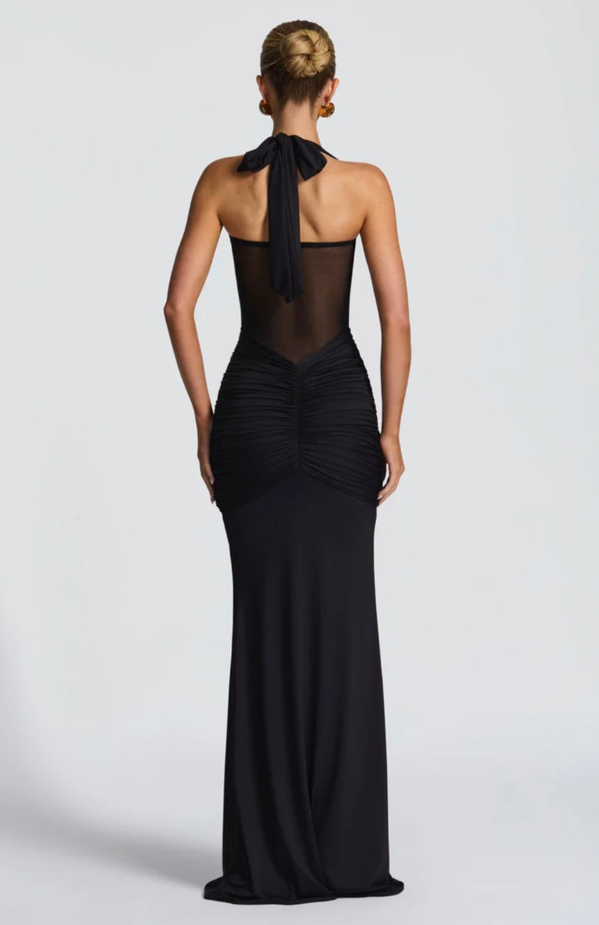Kaminski | Elegancka sukienka maxi z dekoltem halter