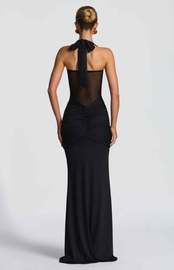 Kaminski | Elegancka sukienka maxi z dekoltem halter