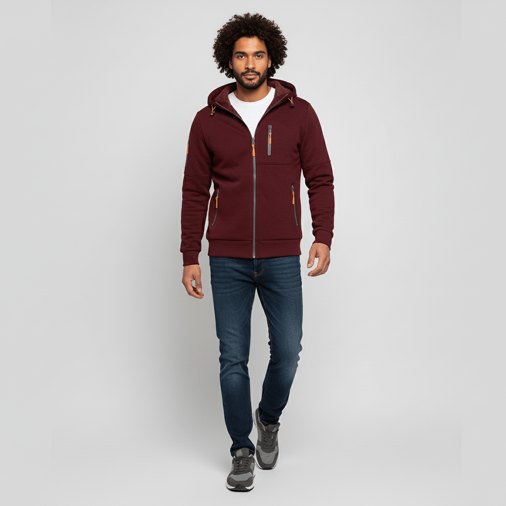 Kurtka z kapturem z zamkiem błyskawicznym na całej długości - Noel