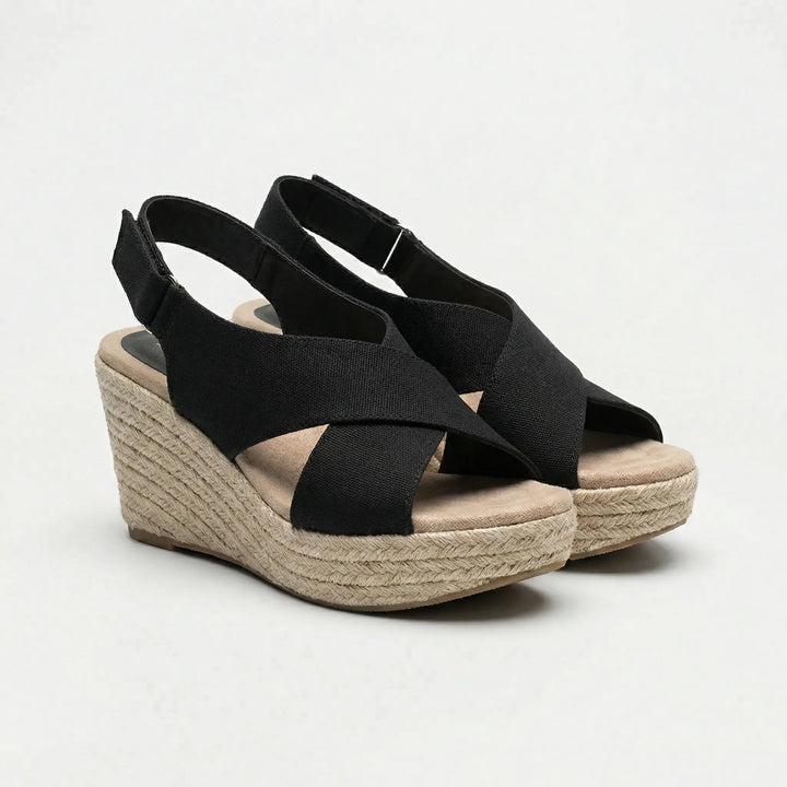 Sandały na koturnie z paskami - Darleen