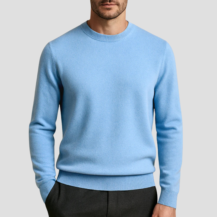 Klasyczny sweter z okrągłym dekoltem - Ludwig