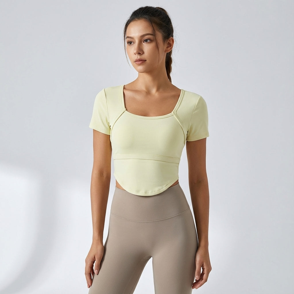 Krótki rękaw Crop Top - Bella