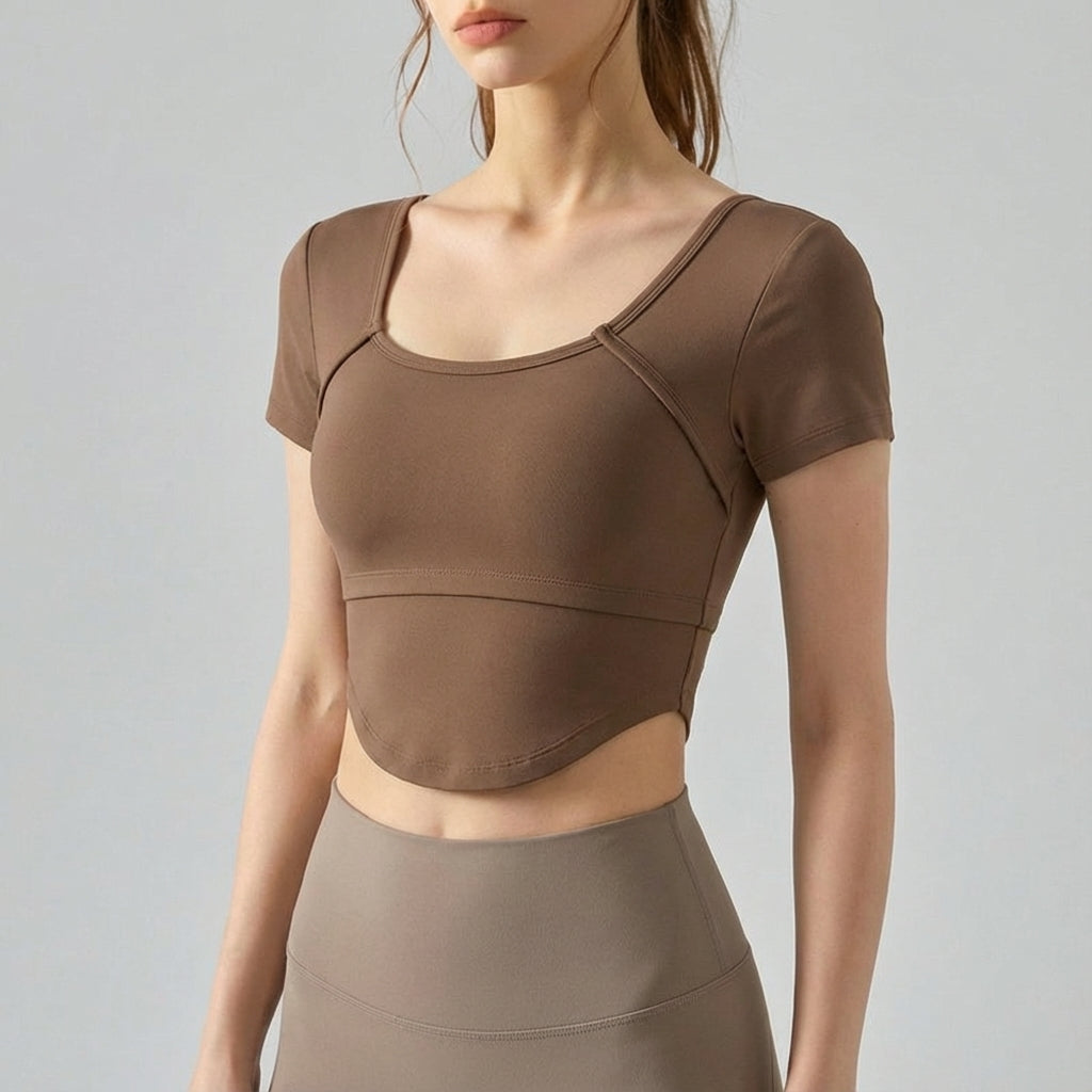 Krótki rękaw Crop Top - Bella