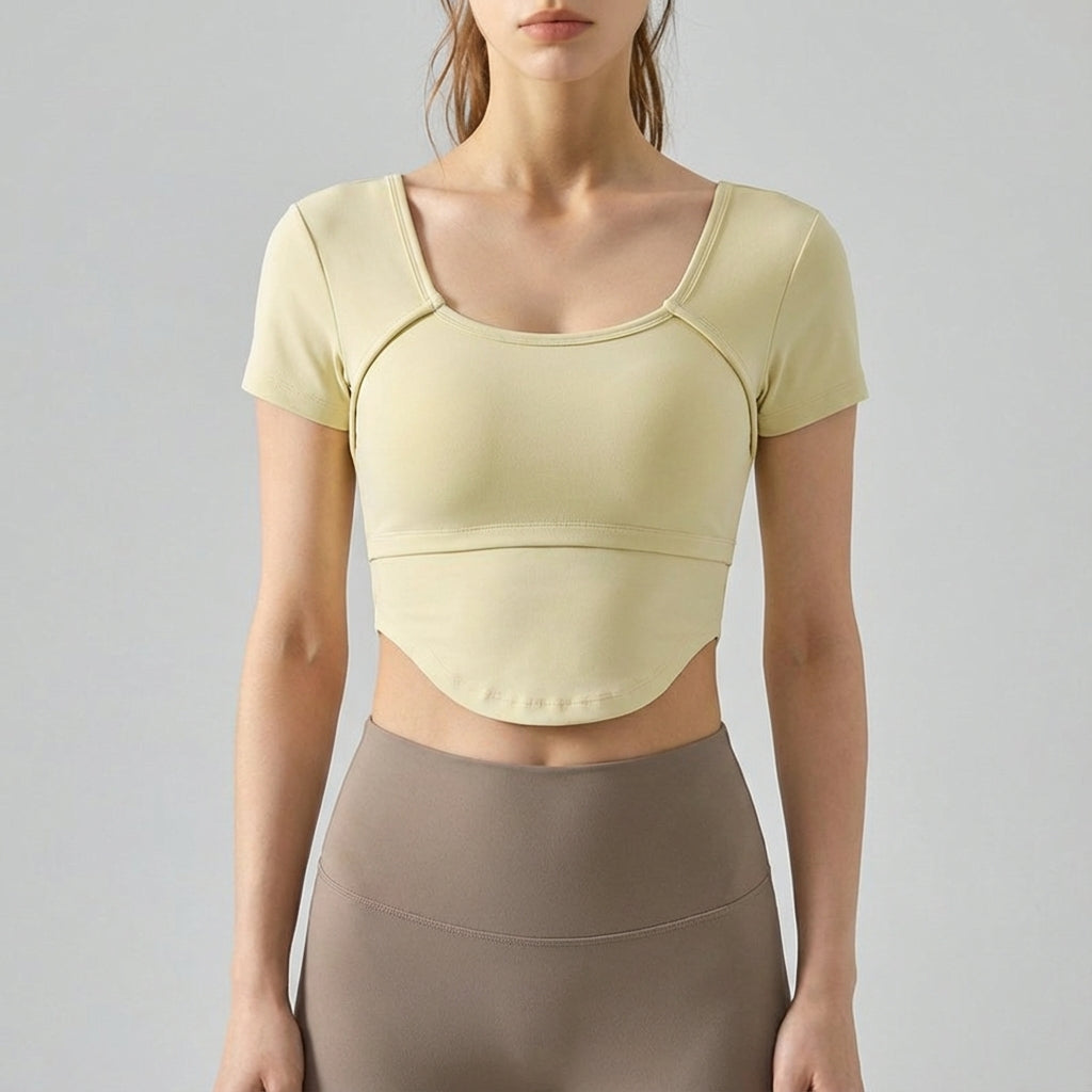 Krótki rękaw Crop Top - Bella