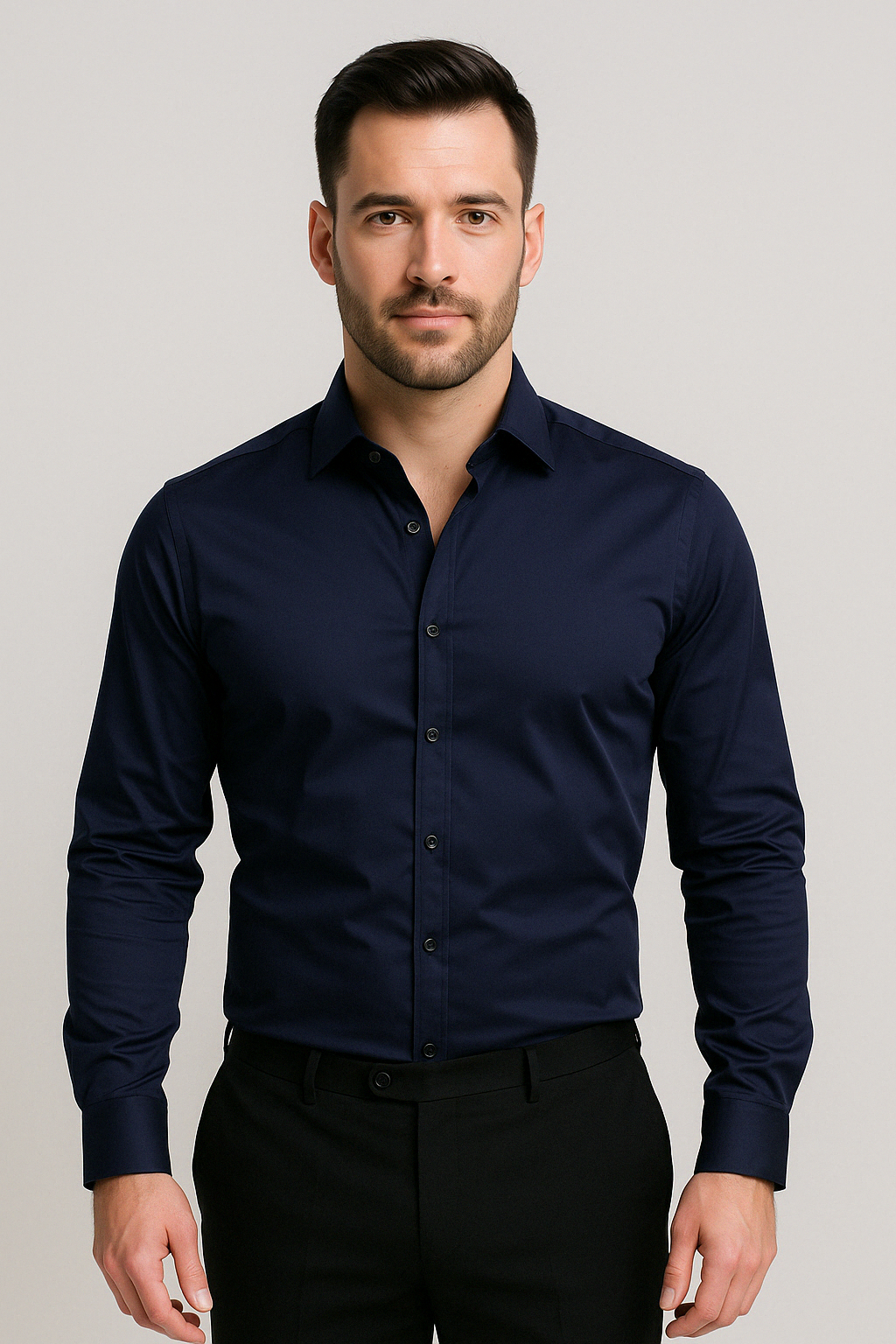 Koszula z długim rękawem slim fit - Kian