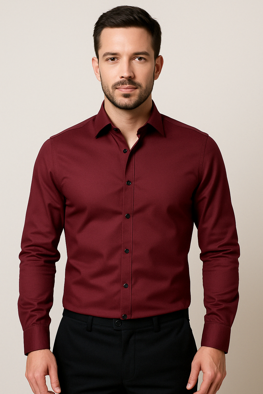 Koszula z długim rękawem slim fit - Kian