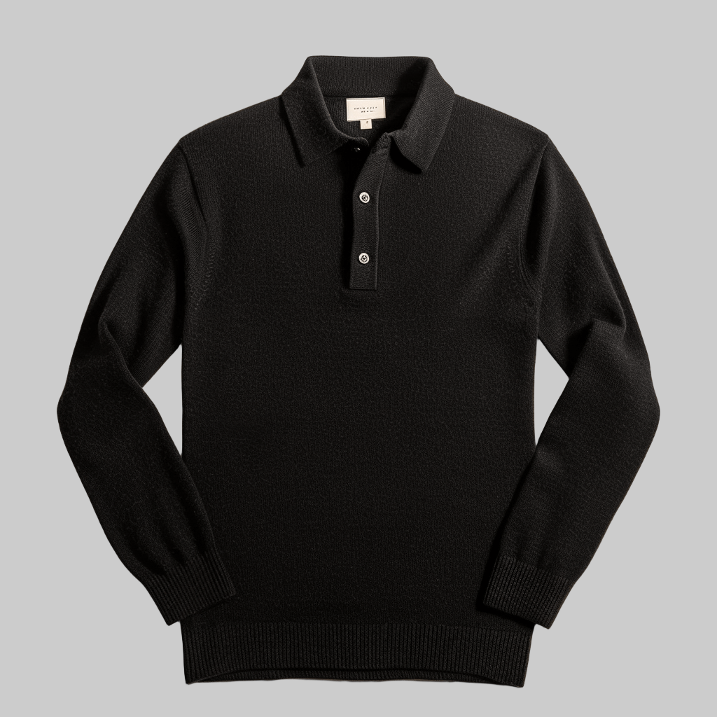 Sweter polo z długim rękawem - Tiago
