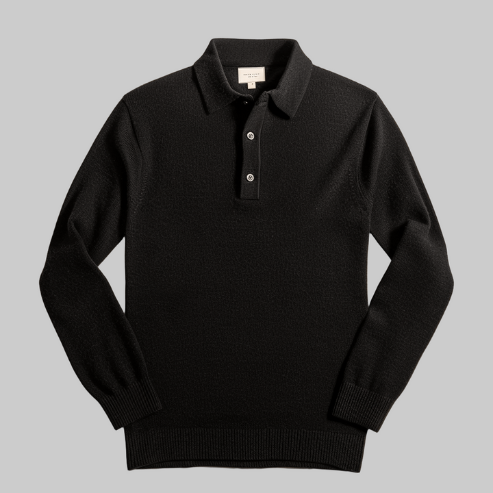 Sweter polo z długim rękawem - Tiago