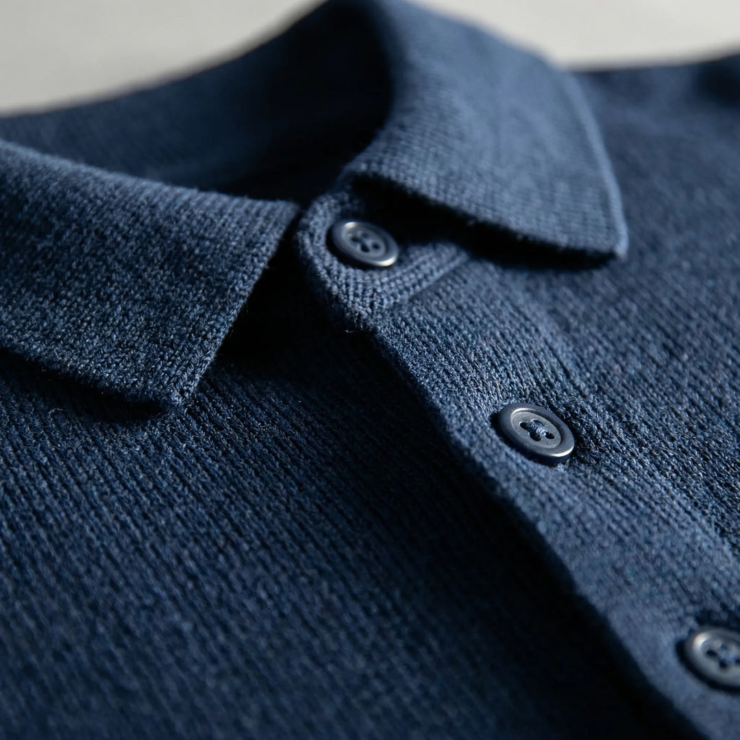 Sweter polo z długim rękawem - Tiago