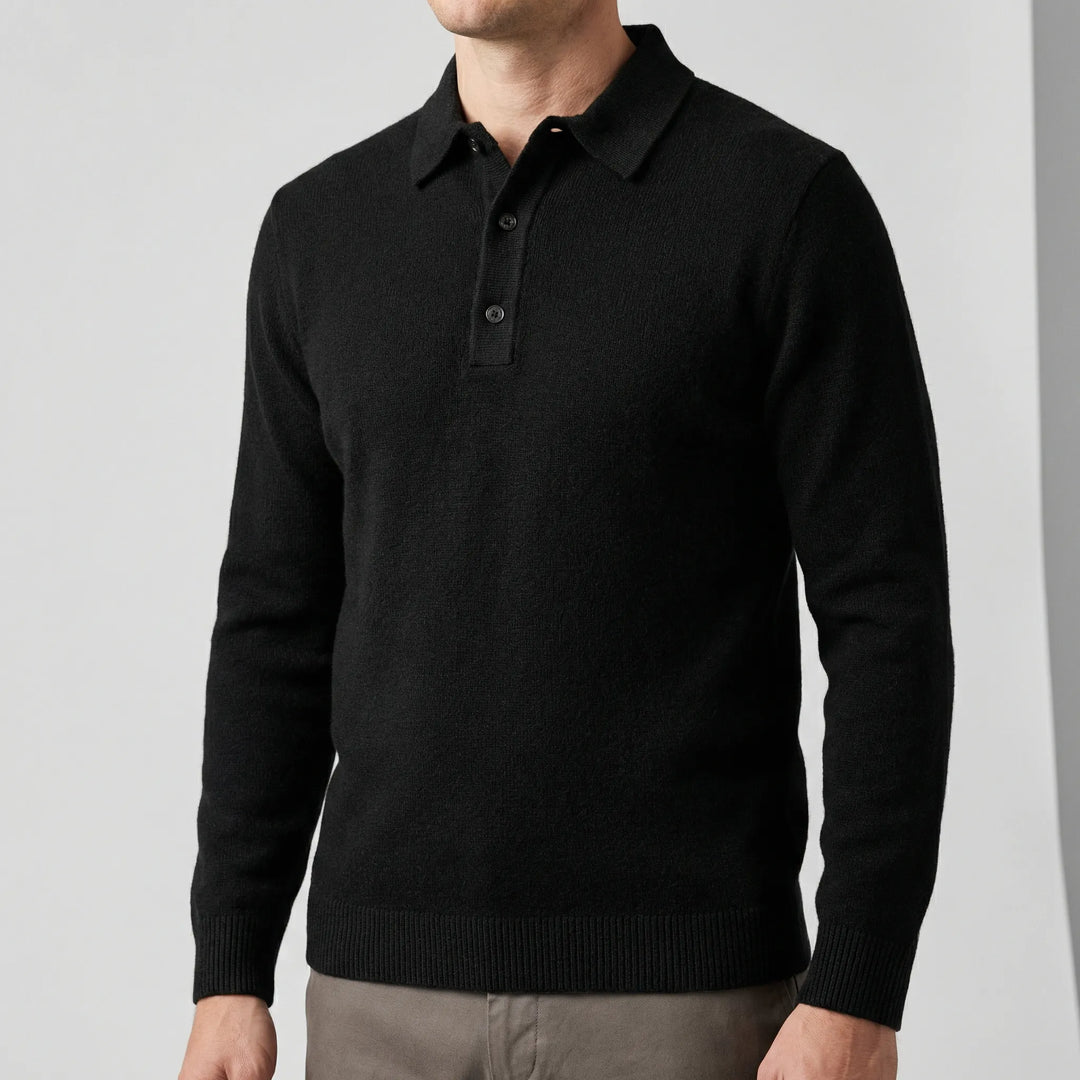 Sweter polo z długim rękawem - Tiago