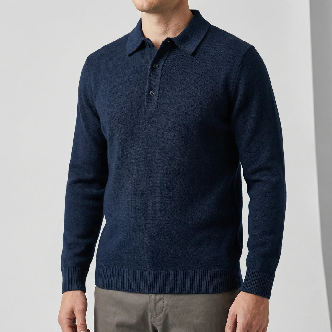 Sweter polo z długim rękawem - Tiago