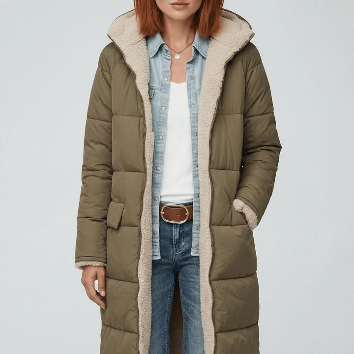 Długi pikowany płaszcz - Alexa