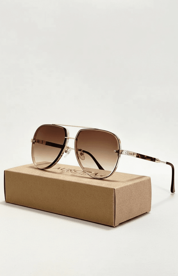 Lekkie okulary przeciwsłoneczne typu aviator - Marleen