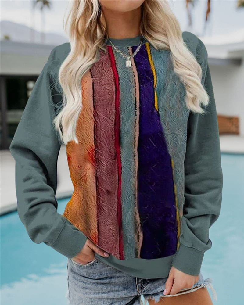 Bluza o luźnym kroju z okrągłym dekoltem - Krystal