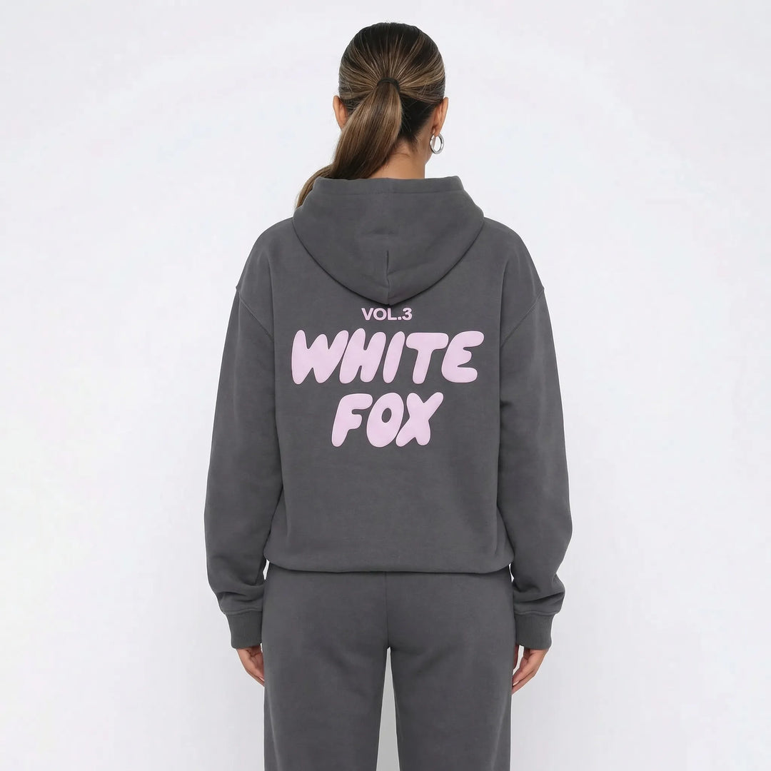 Luźny komplet loungewear z kapturem - Debra