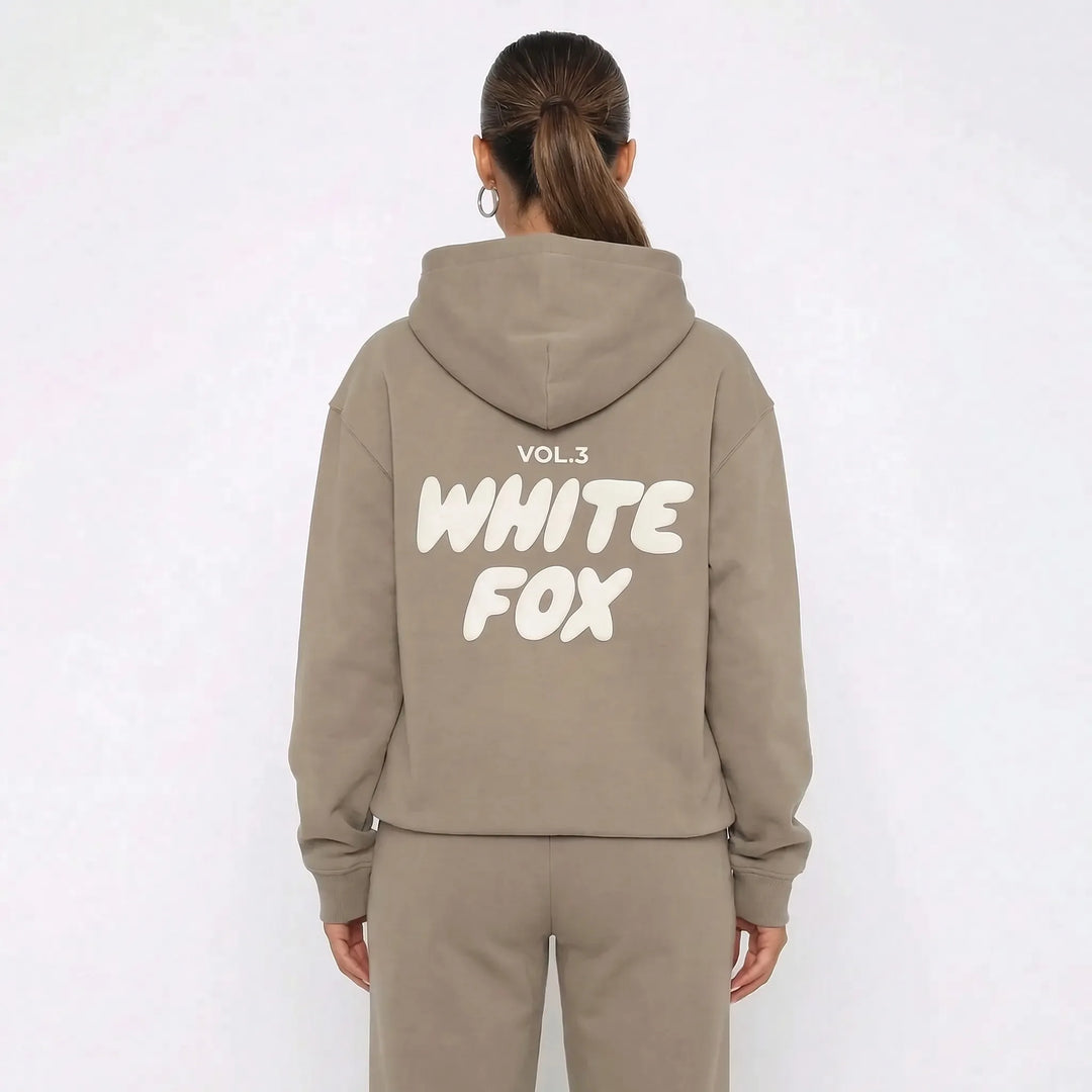 Luźny komplet loungewear z kapturem - Debra