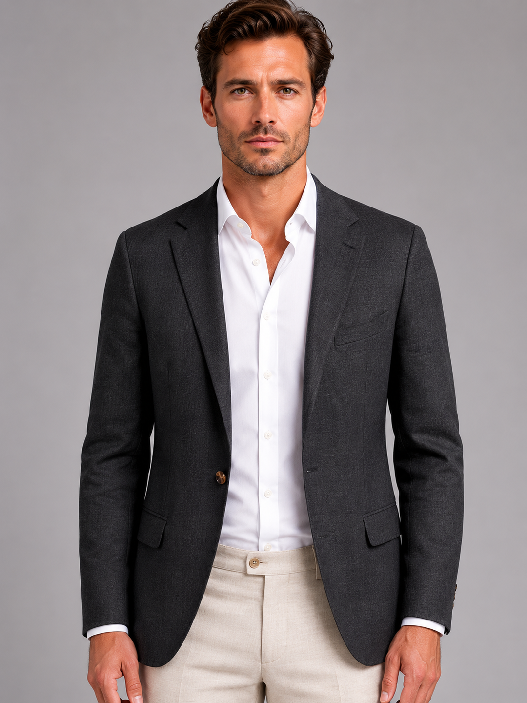 Łukasz | Męska marynarka o dopasowanym kroju w stylu smart casual