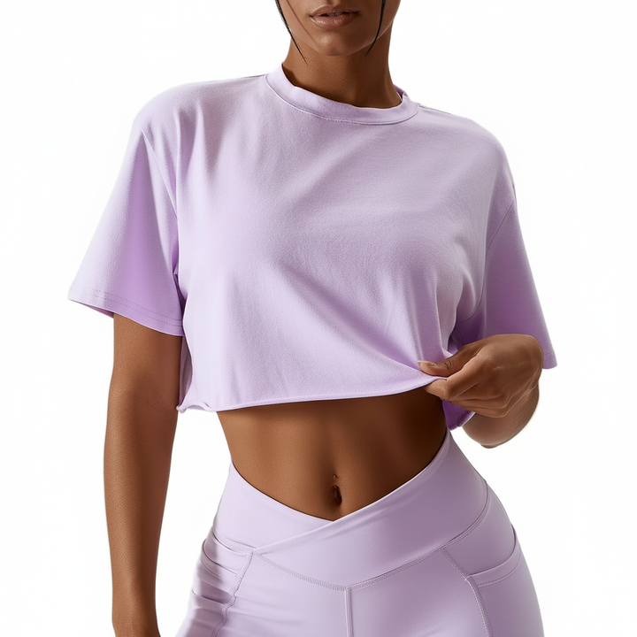 Modny crop top treningowy - Leichtiva