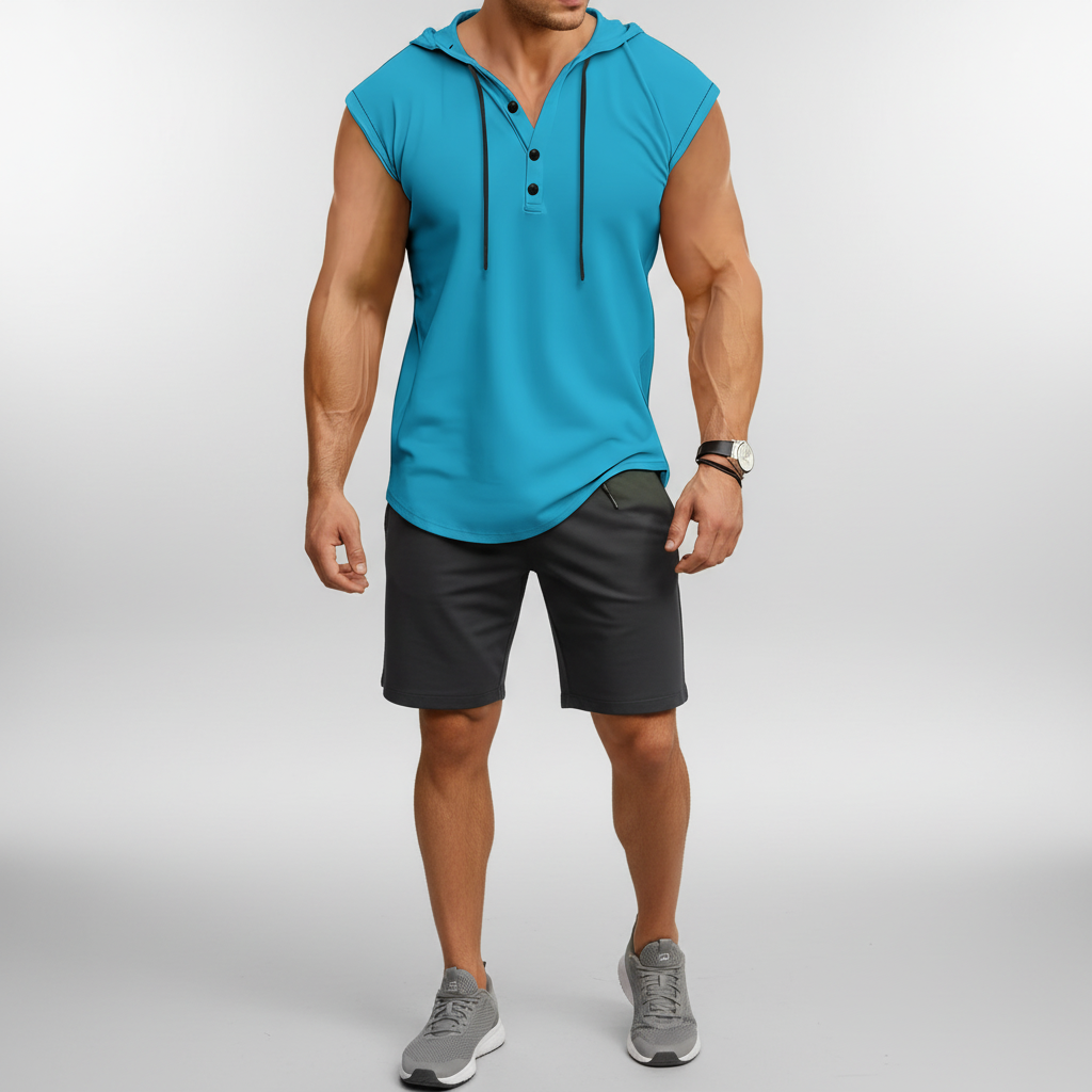 Bezrękawny top Henley - AeroVibe
