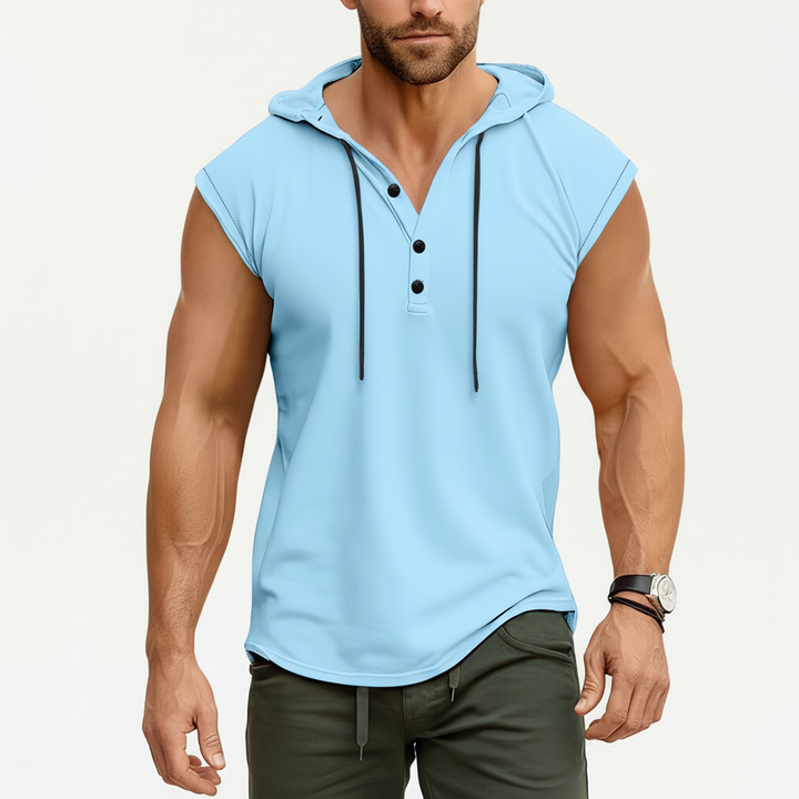 Bezrękawny top Henley - AeroVibe