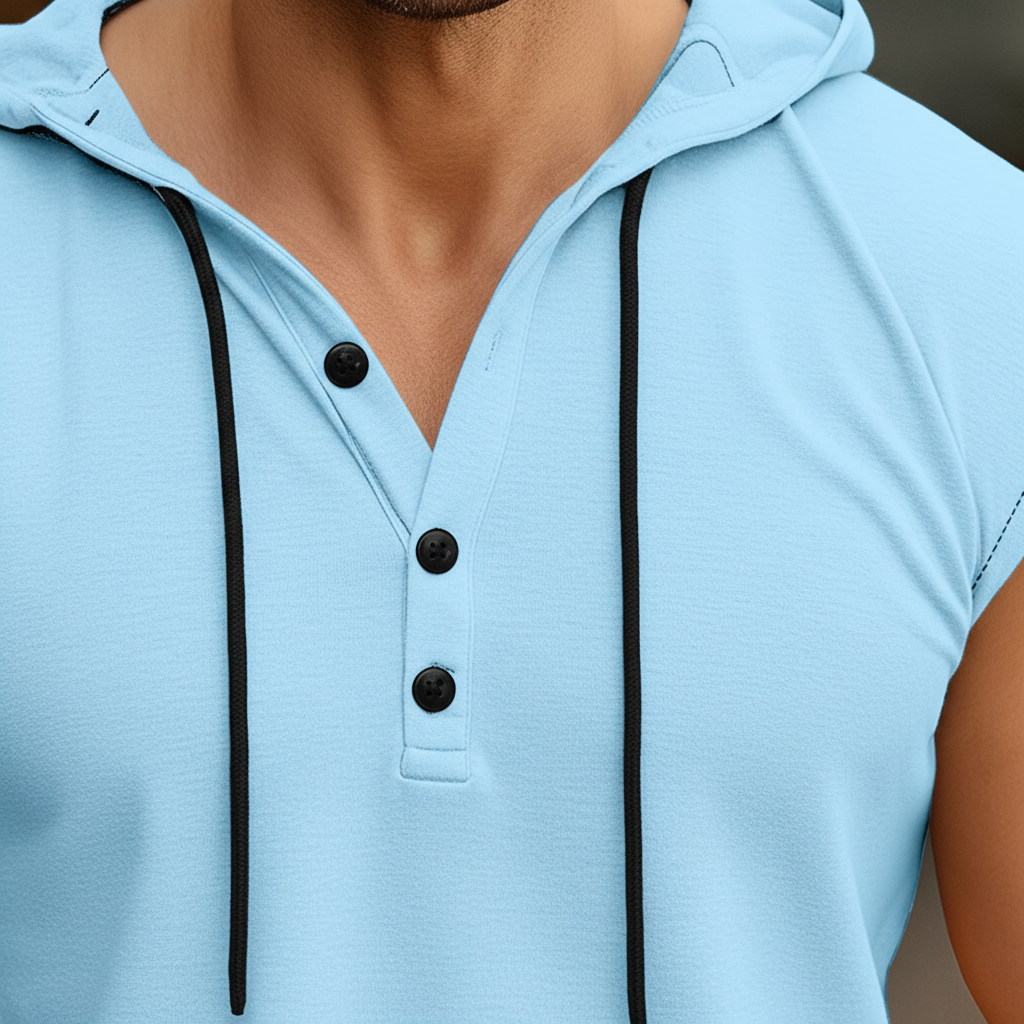 Bezrękawny top Henley - AeroVibe
