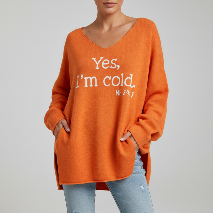 Sweter wzorzysty dla kobiet - Nina