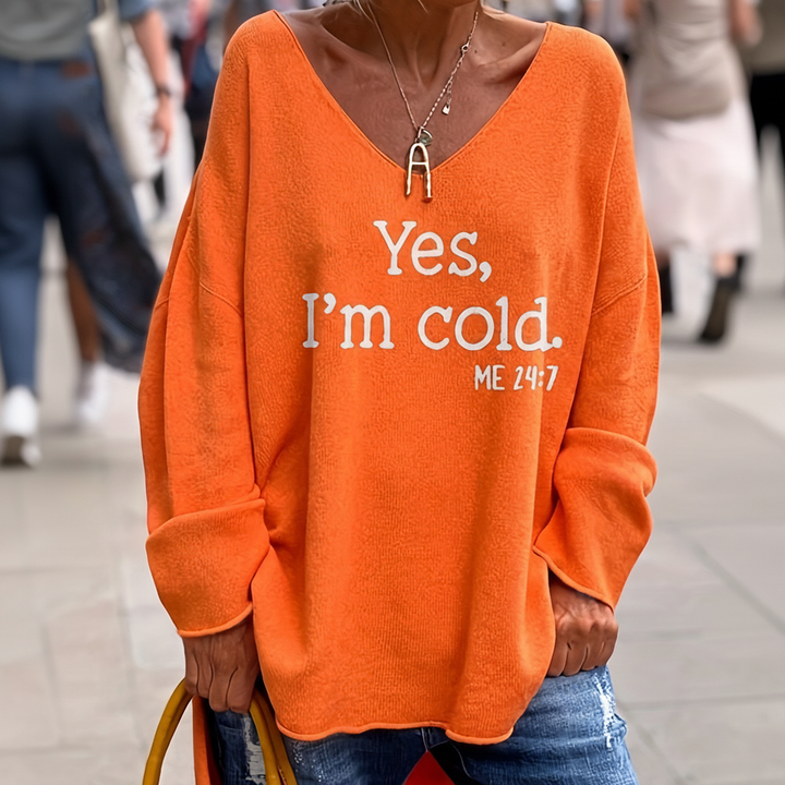 Sweter wzorzysty dla kobiet - Nina