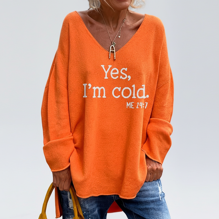 Sweter wzorzysty dla kobiet - Nina