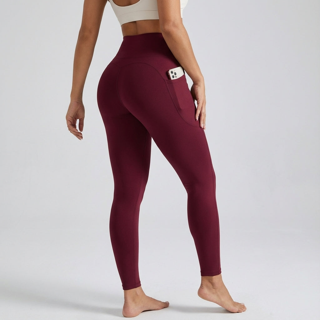 Bezszwowe legginsy fitnessowe z kieszeniami - Lillian