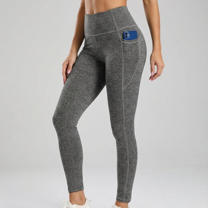 Bezszwowe legginsy fitnessowe z kieszeniami - Lillian