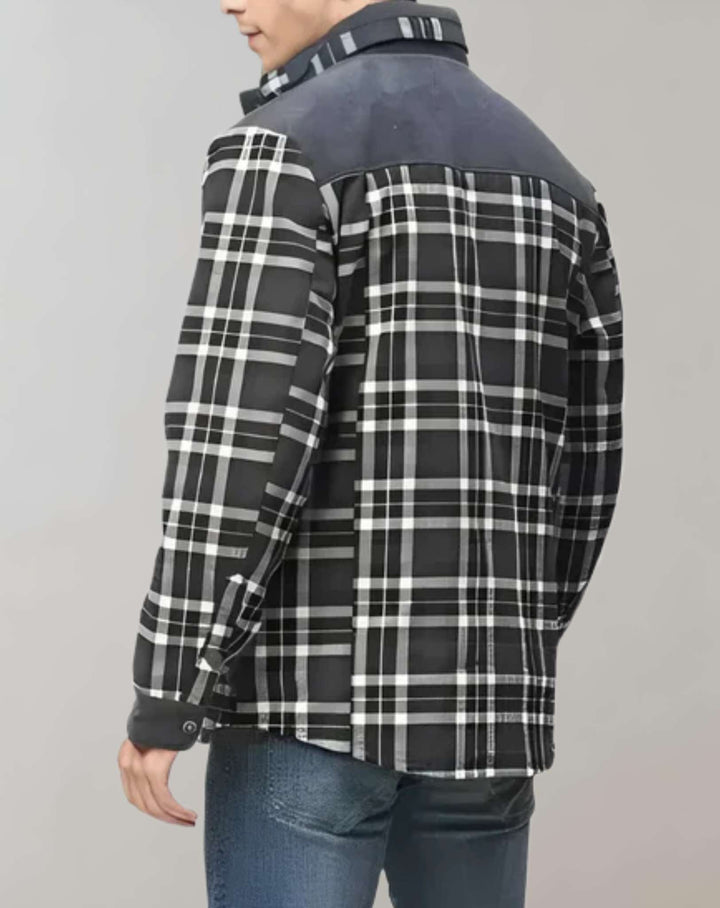 Kurtka flanelowa z ociepleniem dla mężczyzn z polaru – FlanelStyl