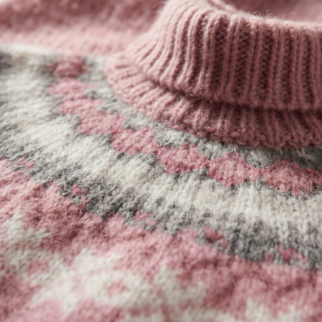 Nordycko inspirowany zimowy sweter z dzianiny - Paula