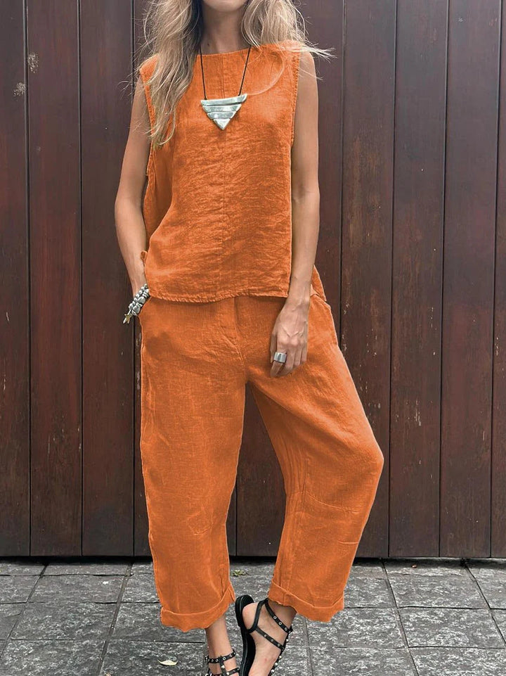 Aleksandra | Lekki letni komplet dwuczęściowy