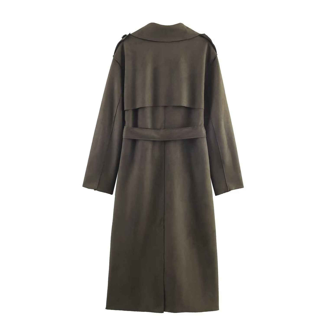 Natalia | Długi trench coat z podwójnym zapięciem