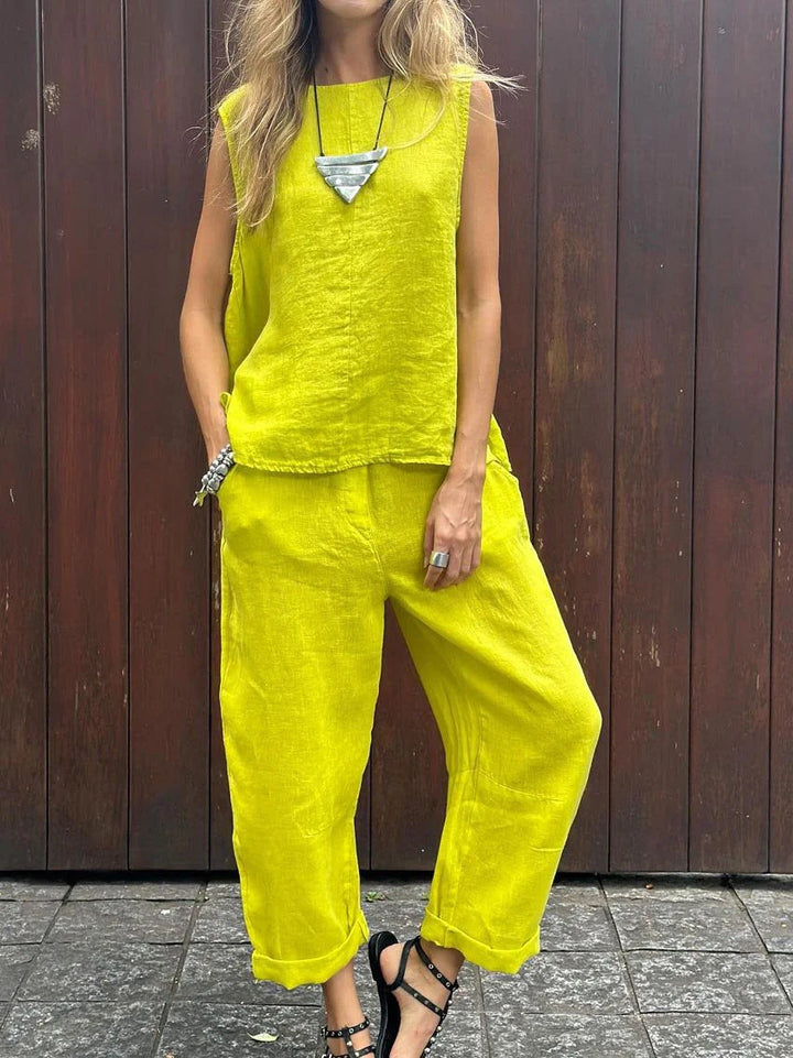 Aleksandra | Lekki letni komplet dwuczęściowy