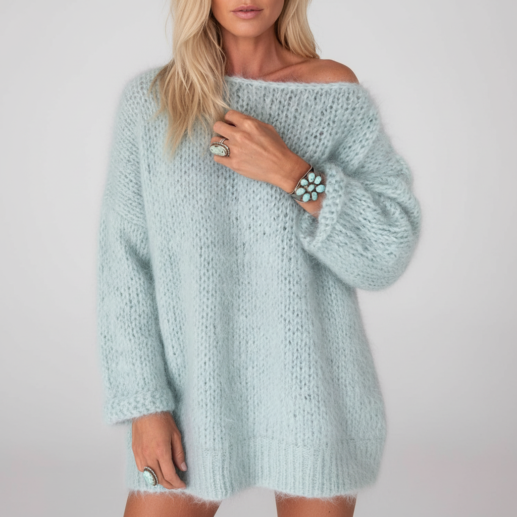 Oversize'owy sweterek damski - Leonie